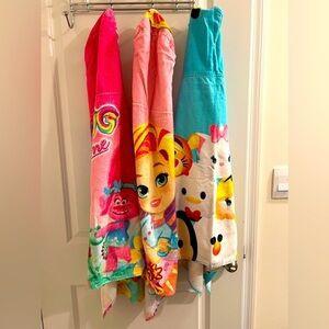 Girls' Cartoon Hooded Towel Bundle